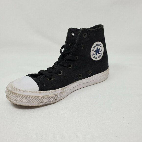 Converse All Stars Chuck Taylor - Unisex Hi Top Black  - Youth 1 - 350143C - Picture 2 of 12